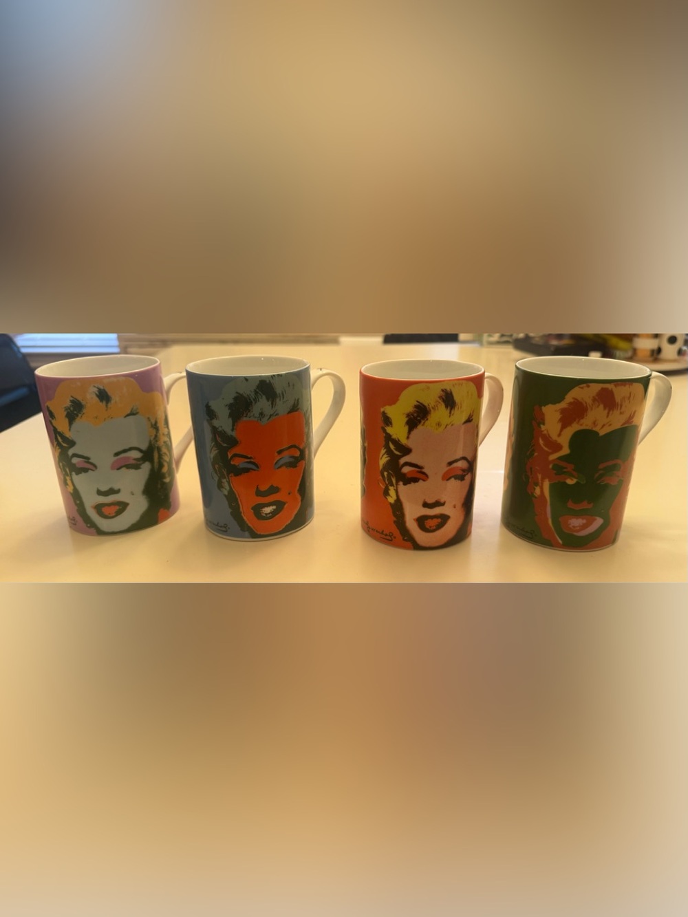 Pop Art Marilyn Monroe Mugs - Set of 4 - Multicolor